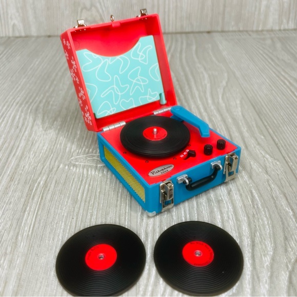 Vintage Hallmark cool yule record player Magic Music Light up Christmas ornament - Picture 8 of 15